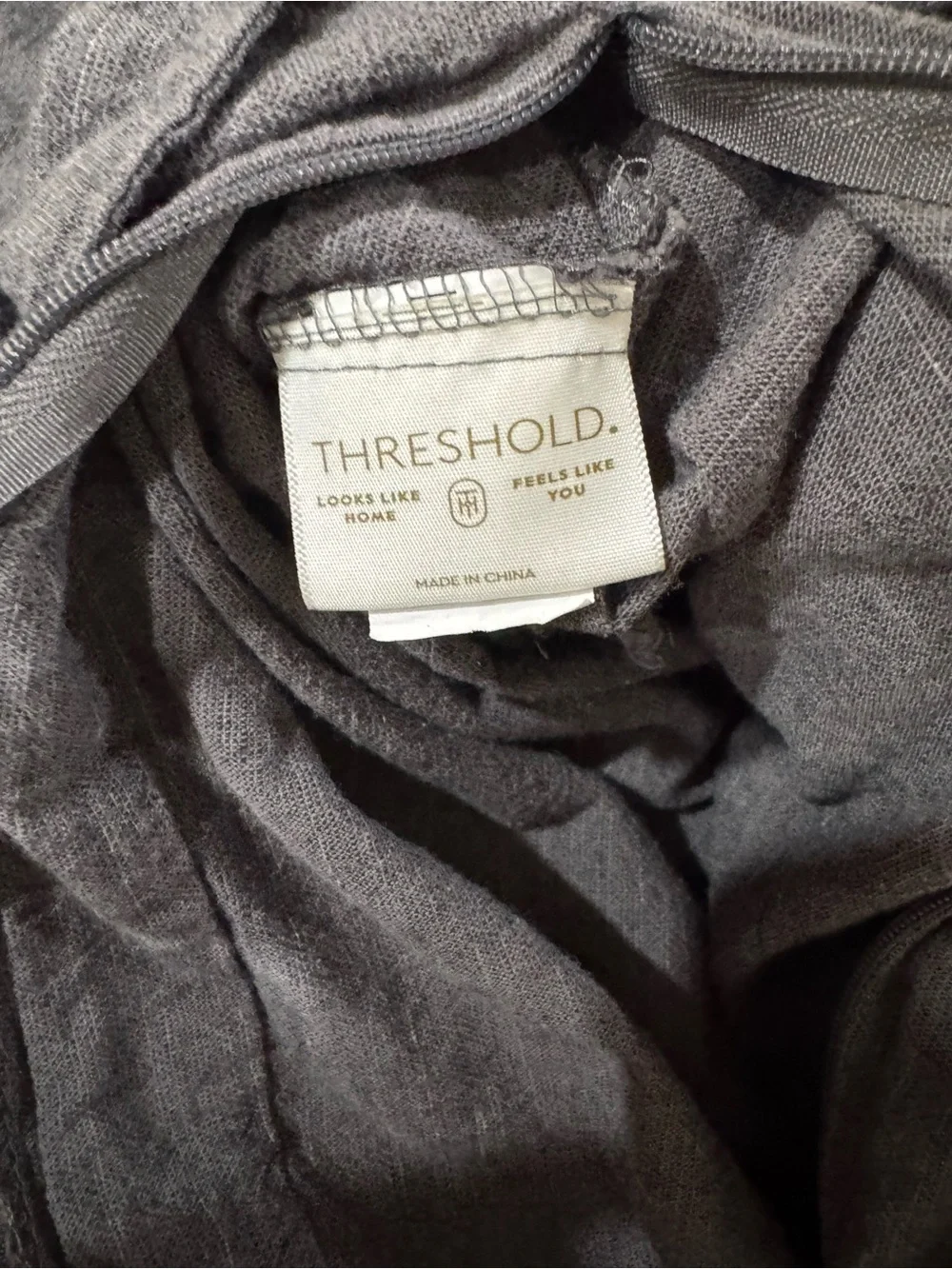 Threshold Charcoal Gray Linen-Texture Duvet Cover